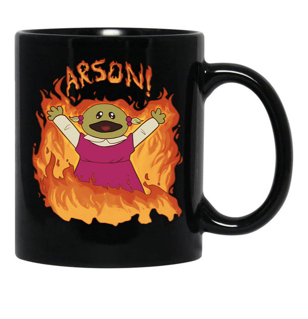 Nanalan Commit Arson Black Coffee Mug, Gift Coffee Mug - Black