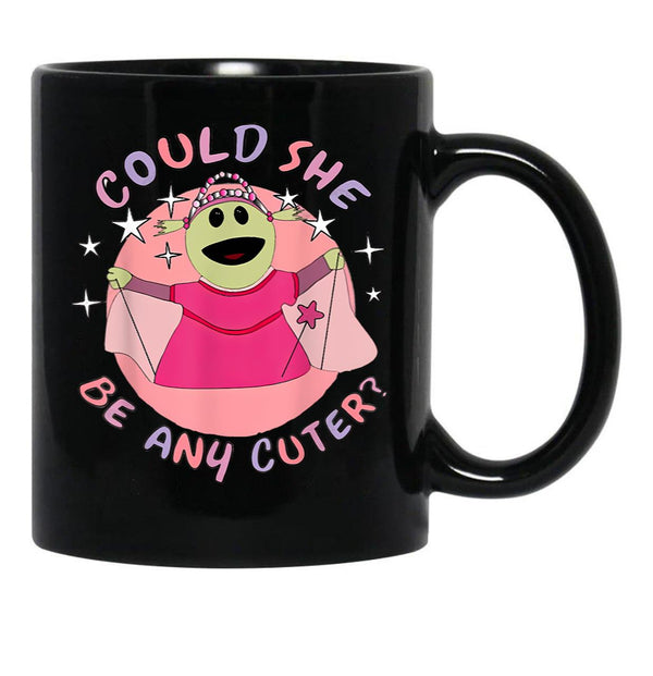 Nanalan Could She Be Any Cuter Black Coffee Mug, Gift Coffee Mug - Black