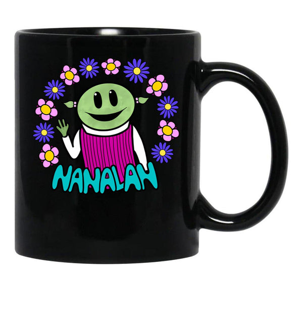 Nanalan Flower Ring Black Coffee Mug, Gift Coffee Mug - Black