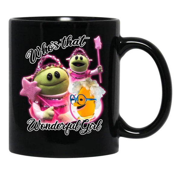 Nanalan Whos That Wonderful Girl (1) Black Coffee Mug, Gift Coffee Mug - Black
