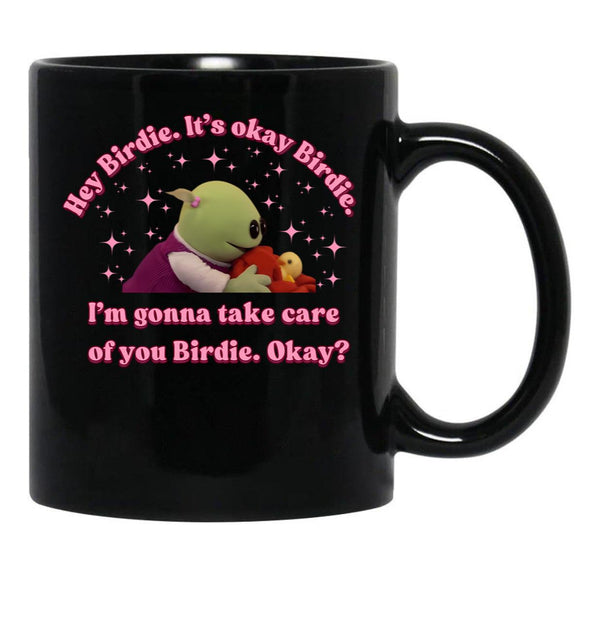 Nanalan Wonderful Girl It'S Okay Birdie Black Coffee Mug, Gift Coffee Mug - Black