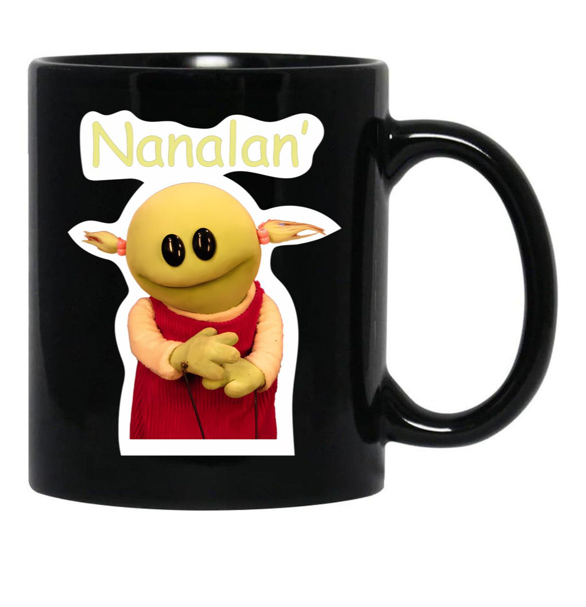 Nanalan' Black Coffee Mug, Gift Coffee Mug - Black