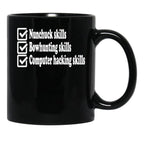 Napoleon Dynamite Skills Black Coffee Mug, Gift Coffee Mug - Black
