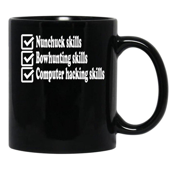 Napoleon Dynamite Skills Black Coffee Mug, Gift Coffee Mug - Black