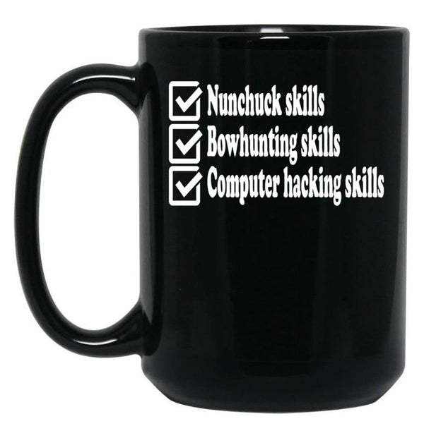 Napoleon Dynamite Skills Black Coffee Mug, Gift Coffee Mug - Black