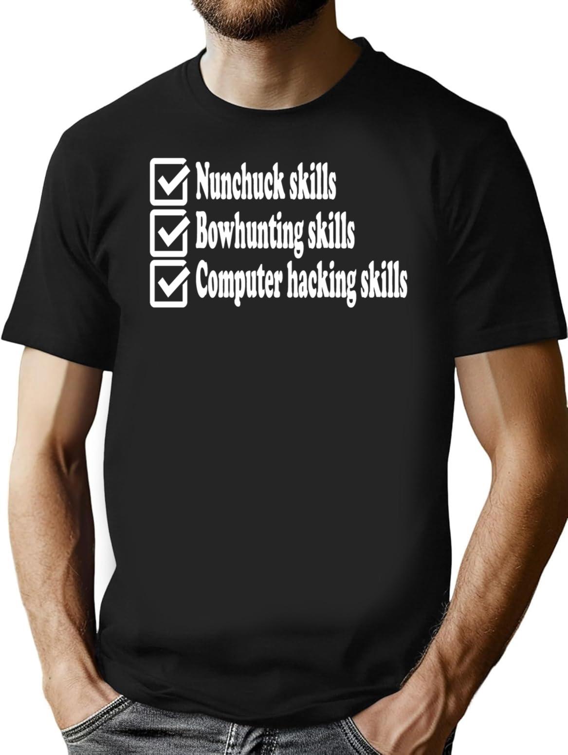 Napoleon Dynamite Skills Premium Heavyweight Cotton T-Shirt - Black
