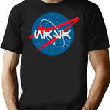 Nasa Aurebesh T-Shirt for Men & Women, T-Shirts Graphic Tee - Black