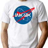 Nasa Aurebesh T-Shirt for Men & Women, T-Shirts Graphic Tee - White