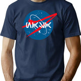 Nasa Aurebesh T-Shirt for Men & Women, T-Shirts Graphic Tee - Navy