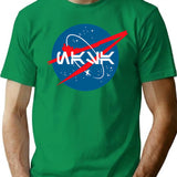 Nasa Aurebesh T-Shirt for Men & Women, T-Shirts Graphic Tee - Green