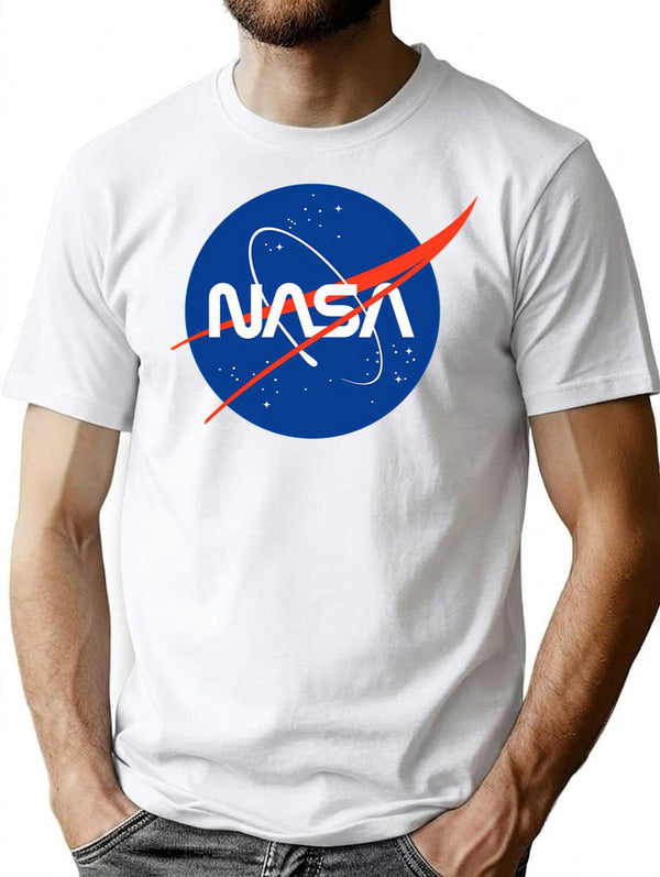 Nasa Logo T-Shirt for Men & Women, T-Shirts Graphic Tee - White