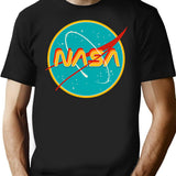 Nasa Retro T-Shirt for Men & Women, T-Shirts Graphic Tee - Black