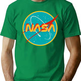 Nasa Retro T-Shirt for Men & Women, T-Shirts Graphic Tee - Green