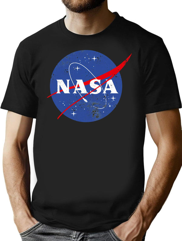 Nasa T-Shirt for Men & Women, T-Shirts Graphic Tee - Black