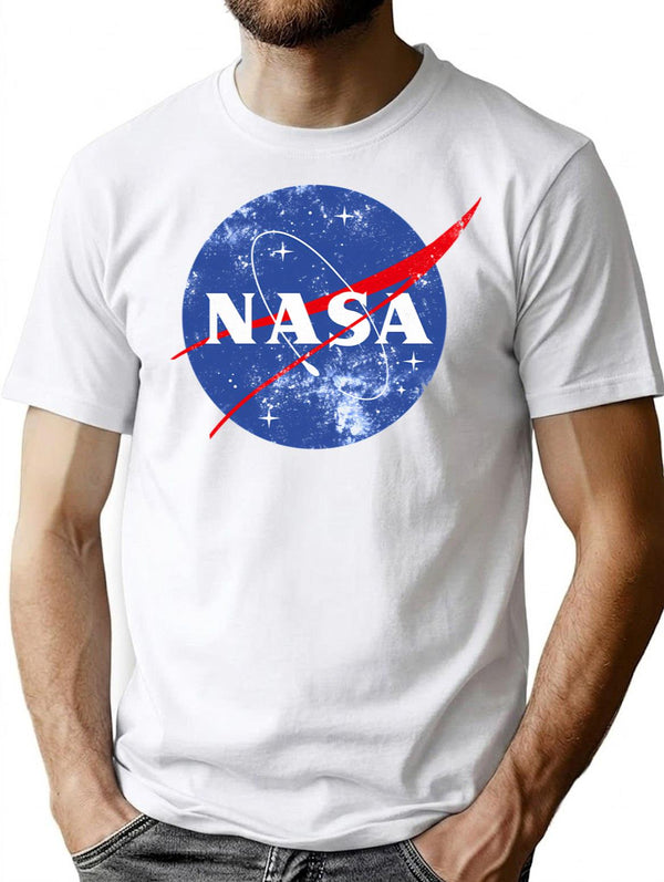 Nasa T-Shirt for Men & Women, T-Shirts Graphic Tee - White