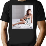 Natalie Portman Sexy Premium Heavyweight Cotton T-Shirt - Black