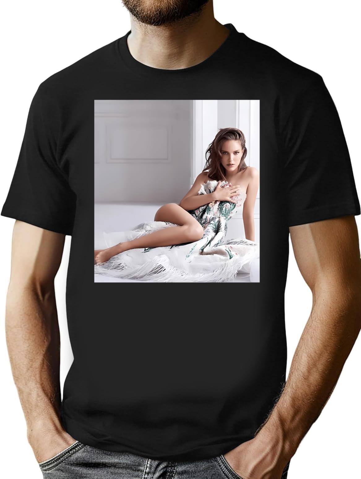 Natalie Portman Sexy Premium Heavyweight Cotton T-Shirt - Black