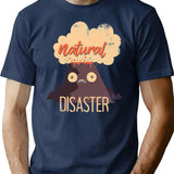 Natural Disaster T-Shirt for Men & Women, T-Shirts Graphic Tee - Navy