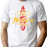 Nazare Portugal Vintage Surfing T-Shirt for Men & Women, T-Shirts Graphic Tee - White