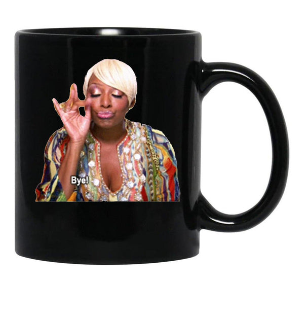 Nene Leakes Bye Black Coffee Mug, Gift Coffee Mug - Black