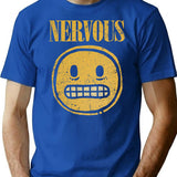 Nervous T-Shirt for Men & Women, T-Shirts Graphic Tee - Blue