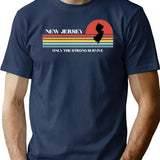 New Jersey Only The Strong Survive T-Shirt for Men & Women, T-Shirts Graphic Tee - Navy