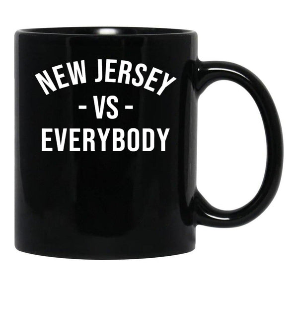 New Jersey VS Everybodys Black Coffee Mug, Gift Coffee Mug - Black