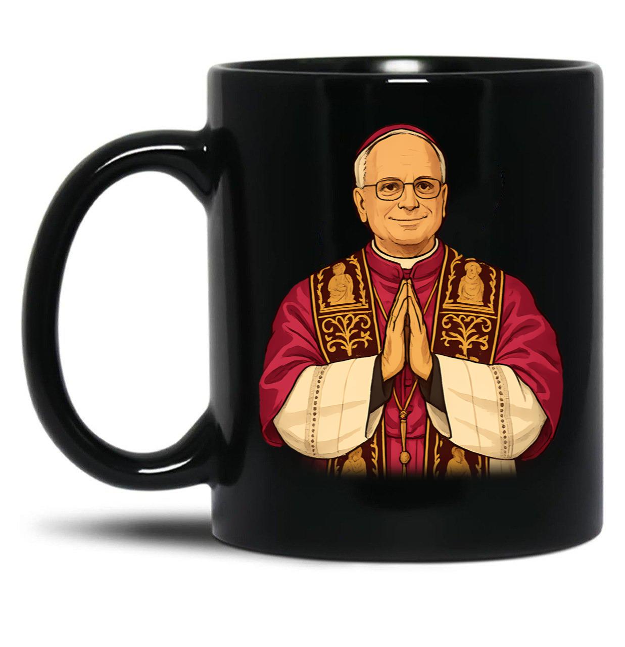 New Pope Art Black Coffee Mug