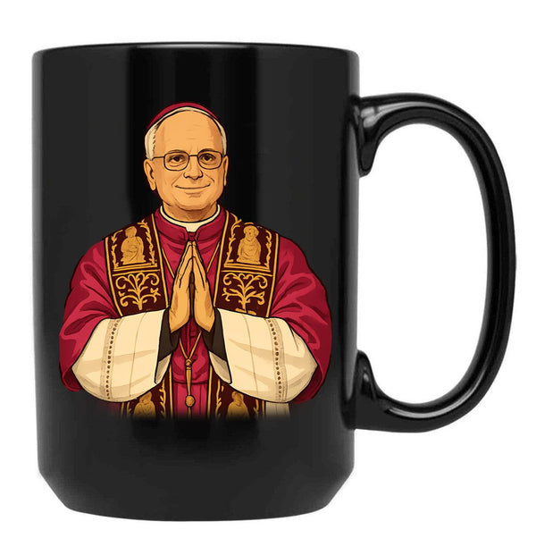 New Pope Art Black Coffee Mug - Black