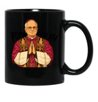 New Pope Modern Art - Pope Leo Stylized Black Coffee Mug - Black