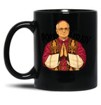 New Pope Modern Art - Pope Leo Stylized Black Coffee Mug