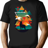 New Ridges T-Shirt for Men & Women, T-Shirts Graphic Tee - Black