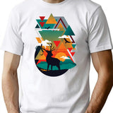 New Ridges T-Shirt for Men & Women, T-Shirts Graphic Tee - White