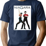 Niagara Rock Vintage French Muriel Daniel T-Shirt for Men & Women, T-Shirts Graphic Tee - Navy