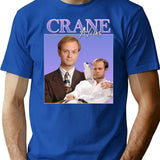 Niles Crane Premium Heavyweight Cotton T-Shirt - Blue