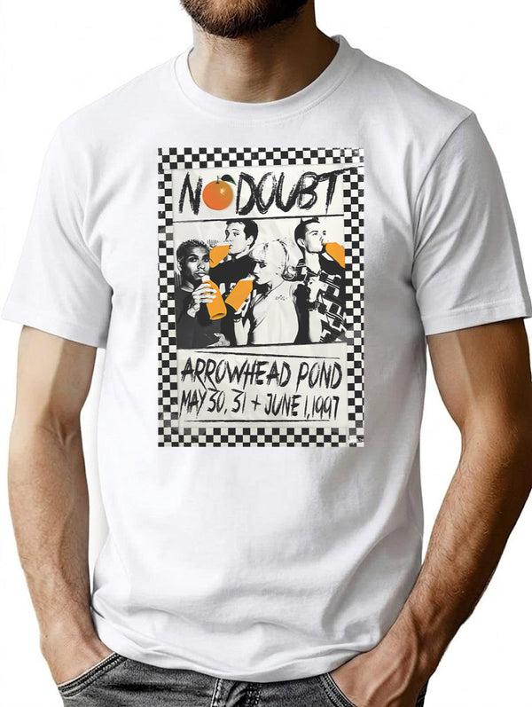 No Doubt - Arrowhead Pond 1997 T-Shirt for Men & Women, T-Shirts Graphic Tee - White