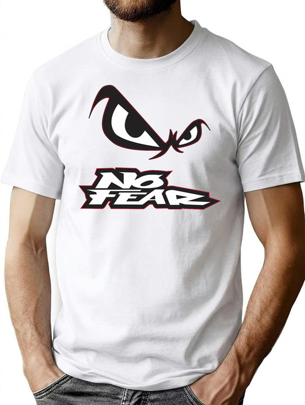 No Fear T-Shirt for Men & Women, T-Shirts Graphic Tee - White