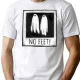 No Feet T-Shirt for Men & Women, T-Shirts Graphic Tee - White