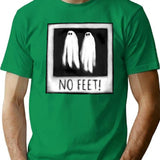 No Feet T-Shirt for Men & Women, T-Shirts Graphic Tee - Green