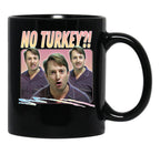 No Turkey Retro Peep Show Fan Art Black Coffee Mug, Gift Coffee Mug - Black