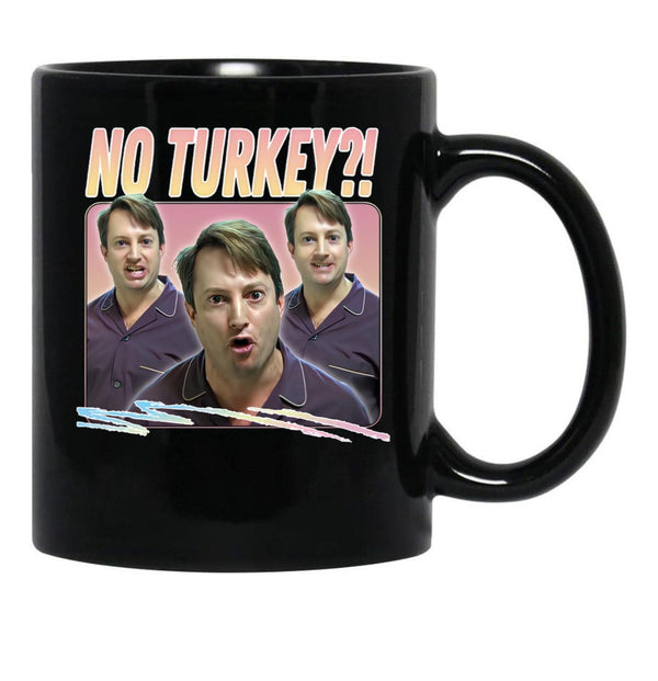 No Turkey Retro Peep Show Fan Art Black Coffee Mug, Gift Coffee Mug - Black
