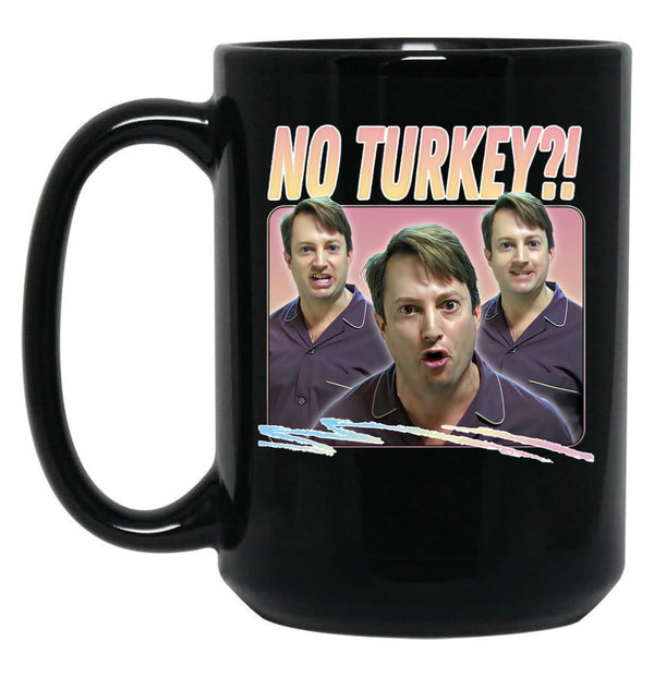 No Turkey Retro Peep Show Fan Art Black Coffee Mug, Gift Coffee Mug - Black