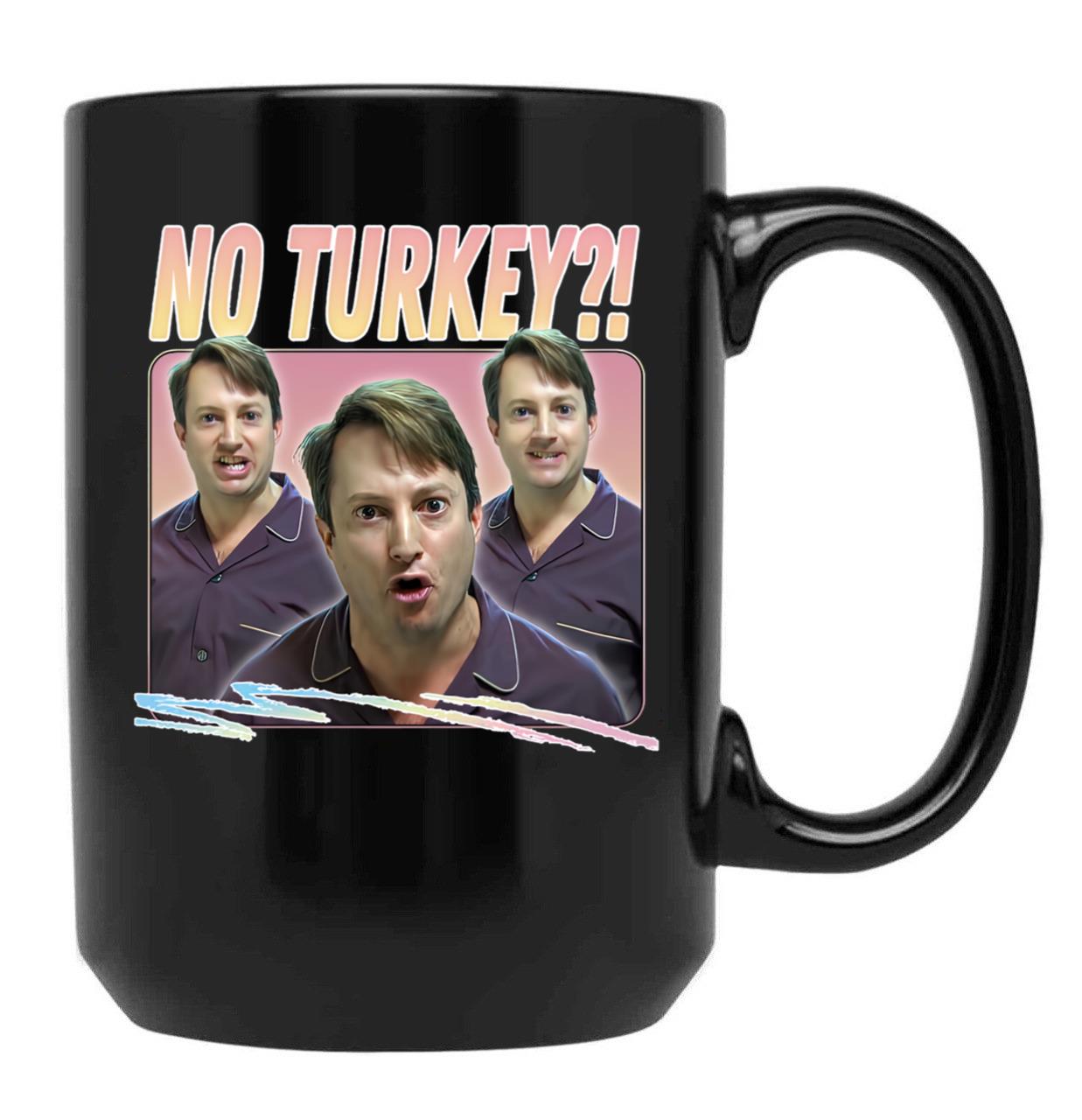No Turkey Retro Peep Show Fan Art Black Coffee Mug, Gift Coffee Mug