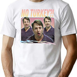 No Turkey Retro Peep Show Fan Art Premium Heavyweight Cotton T-Shirt - White