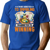 Nonebi Gambling Shirt - Premium Heavyweight Cotton T-Shirt - Blue