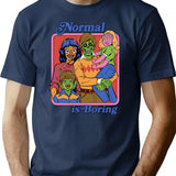 Normal Is Boring T-Shirt for Men & Women, T-Shirts Graphic Tee - Navy