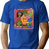 Normal Is Boring T-Shirt for Men & Women, T-Shirts Graphic Tee - Blue