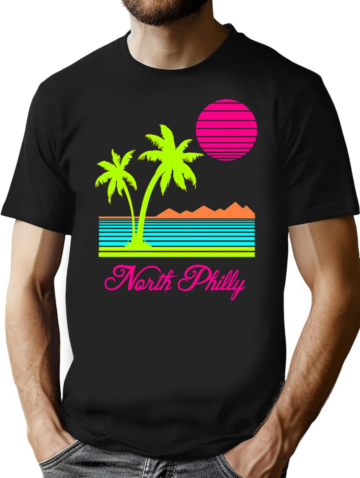 North Philly T-Shirt for Men & Women, T-Shirts Graphic Tee - Black