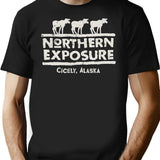 Northern Exposure Logo Worn T-Shirt for Men & Women, T-Shirts Graphic Tee - Black