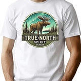 Northern Spirit Moose T-Shirt for Men & Women, T-Shirts Graphic Tee - White